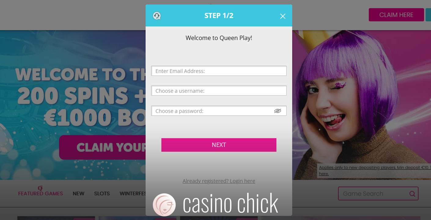 Queenplay Casino Registration Username